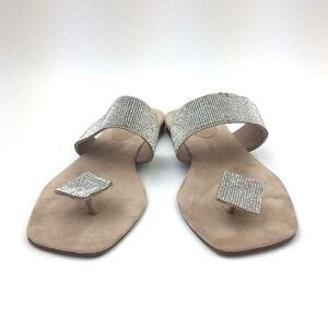 JEFFREY CAMPBELL Alise Rhinestone Thong Sa…